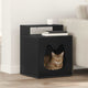 Vidaxl kattenhuis zwart 42,5 x 40 x 53,5 cm bewerkt hout