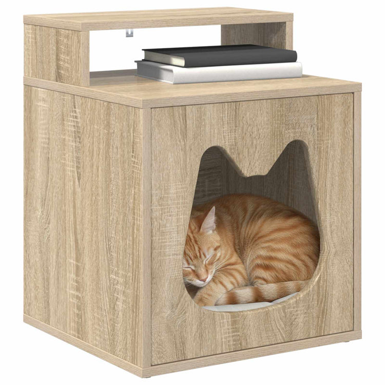 Vidaxl kattenhuis sonoma 42,5 x 40 x 53,5 cm bewerkt hout