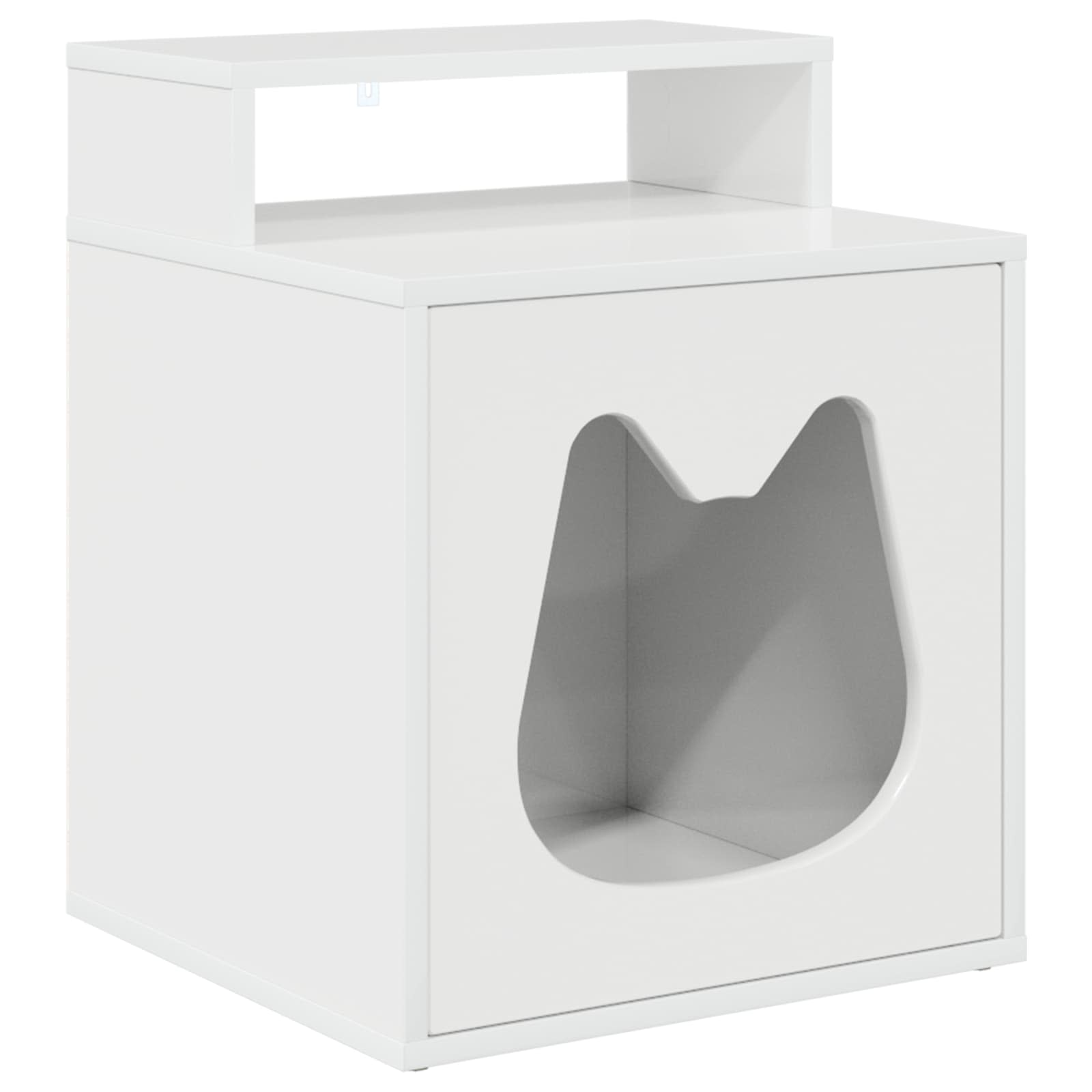 Vidaxl kattenhuis glanzend wit 42,5 x 40 x 53,5 cm bewerkt hout