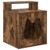 Vidaxl kattenhuis gerookt eiken 42,5 x 40 x 53,5 cm bewerkt hout