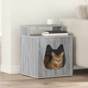 Vidaxl kattenhuis grijs sonoma 42,5 x 40 x 53,5 cm bewerkt hout - afbeelding 1