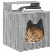 Vidaxl kattenhuis grijs sonoma 42,5 x 40 x 53,5 cm bewerkt hout - afbeelding 3