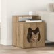 Vidaxl kattenhuis artisanaal eiken 42,5 x 40 x 53,5 cm bewerkt hout