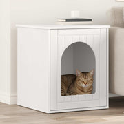 Vidaxl kattenhuis wit 53 x 52 x 62 cm bewerkt hout - afbeelding 1