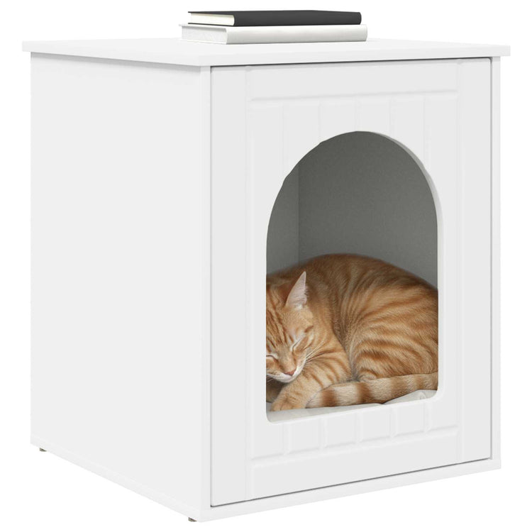 Vidaxl kattenhuis wit 53 x 52 x 62 cm bewerkt hout