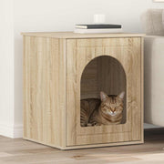 Vidaxl kattenhuis sonoma 53 x 52 x 62 cm bewerkt hout - afbeelding 1