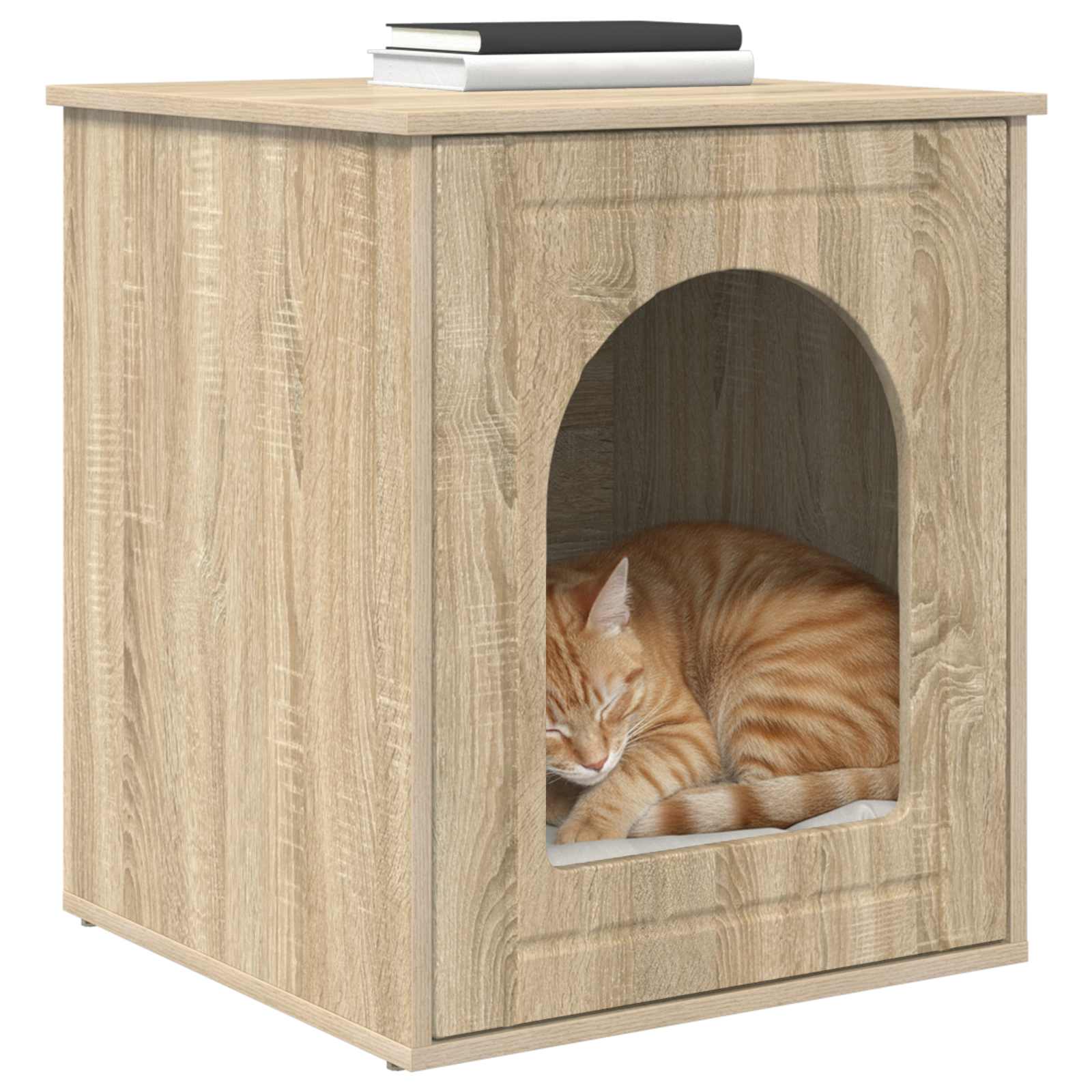 Vidaxl kattenhuis sonoma 53 x 52 x 62 cm bewerkt hout