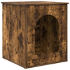 Vidaxl kattenhuis gerookt eiken 53 x 52 x 62 cm bewerkt hout