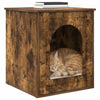 Vidaxl kattenhuis gerookt eiken 53 x 52 x 62 cm bewerkt hout