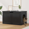 Vidaxl kattenhuis zwart 85 x 55 x 50,5 cm bewerkt hout