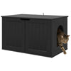 Vidaxl kattenhuis zwart 85 x 55 x 50,5 cm bewerkt hout