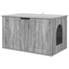 Vidaxl kattenhuis grijs sonoma 85 x 55 x 50,5 cm bewerkt hout