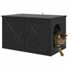 Vidaxl kattenhuis zwart 85 x 55 x 50,5 cm bewerkt hout