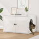 Vidaxl kattenhuis glanzend wit 85 x 55 x 50,5 cm bewerkt hout