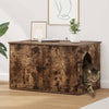 Vidaxl kattenhuis gerookt eiken 85 x 55 x 50 cm bewerkt hout