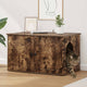 Vidaxl kattenhuis gerookt eiken 85 x 55 x 50,5 cm bewerkt hout