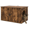 Vidaxl kattenhuis gerookt eiken 85 x 55 x 50 cm bewerkt hout