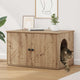 Vidaxl kattenhuis artisanaal eiken 85 x 55 x 50,5 cm bewerkt hout