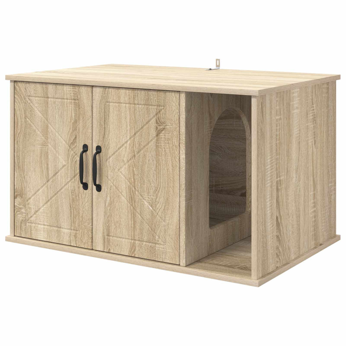 Vidaxl kattenhuis sonoma 85 x 55 x 50 cm bewerkt hout