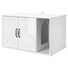 Vidaxl kattenhuis glanzend wit 85 x 55 x 50 cm bewerkt hout