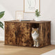 Vidaxl kattenhuis gerookt eiken 85 x 55 x 50,5 cm bewerkt hout