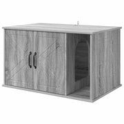 Vidaxl kattenhuis grijs sonoma 85 x 55 x 50,5 cm bewerkt hout - afbeelding 2