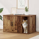 Vidaxl kattenhuis oud hout 85 x 55 x 50,5 cm bewerkt hout