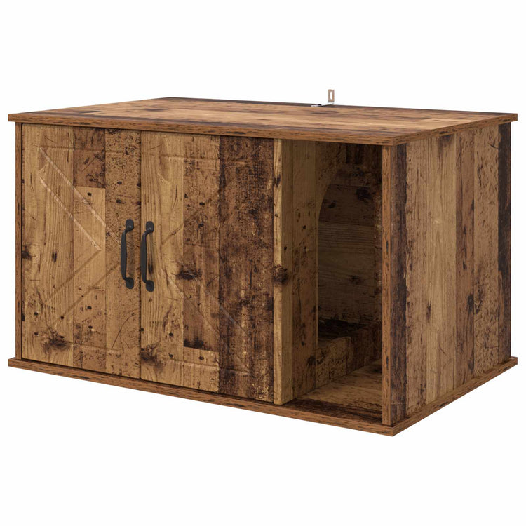 Vidaxl kattenhuis oud hout 85 x 55 x 50,5 cm bewerkt hout