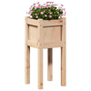 Vidaxl tuin bloempot natuur 31 x 31 x 70 cm massief grenenhout
