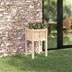 Vidaxl plantenbak natuur 40 x 40 x 70 cm massief grenenhout