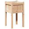 Vidaxl tuin bloempot natuur 40 x 40 x 70 cm massief grenenhout