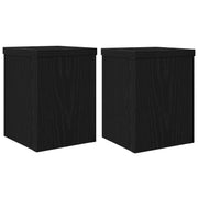 Vidaxl plantenstandaard 2 st zwart eiken 15 x 15 x 20 cm bewerkt hout - afbeelding 2