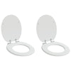 Vidaxl zachte sluit toiletbril 2 pcs wit 44 x 38 cm mdf-plaat