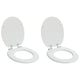 Vidaxl zachte sluit toiletbril 2 st wit 44 x 38 cm mdf-plaat