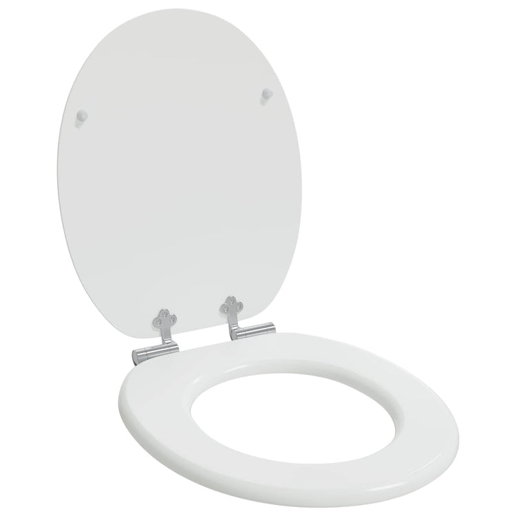 Vidaxl zachte sluit toiletbril 2 st wit 44 x 38 cm mdf-plaat