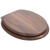Vidaxl zachte sluit toiletbril 2 pcs bruin 44 x 38 cm mdf-plaat