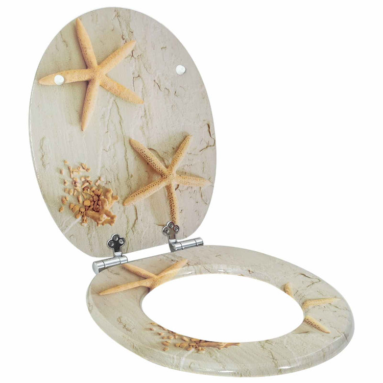 Vidaxl zachte sluit toiletbril 2 st geel en wit 44 x 38 cm mdf-plaat