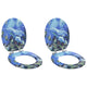 Vidaxl zachte sluit toiletbril 2 st blauw 44 x 38 cm mdf-plaat