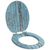 Vidaxl zachte sluit toiletbril 2 pcs blauw 44 x 38 cm mdf-plaat