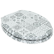 Vidaxl toiletzitting 2 pcs blauw en wit porselein 44 x 38 cm - afbeelding 2