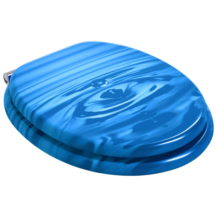 Vidaxl zachte sluit toiletbril 2 st blauwe druppel 44 x 38 cm