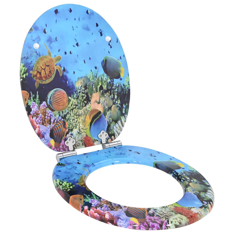 Vidaxl zachte sluit toiletbril 2 st diep zee blauw 44 x 38 cm