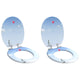 Vidaxl zachte sluit toiletbril 2 st blauw 44 x 38 cm mdf-plaat