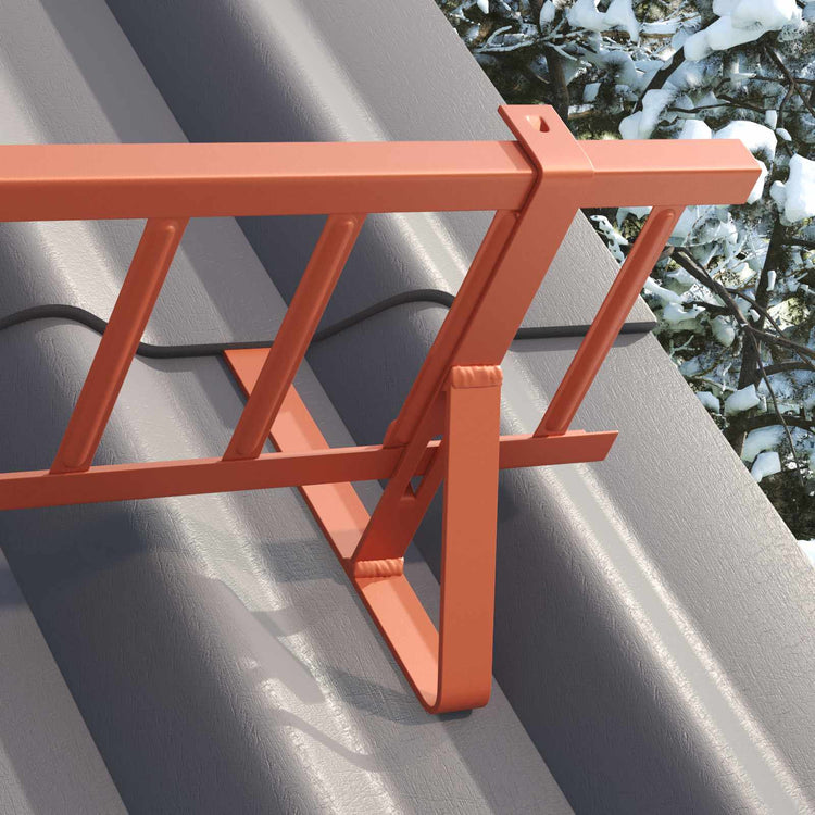 Vidaxl sneeuwbeveiligingsteun rood 29,5 x 3 x 34,5 cm staal