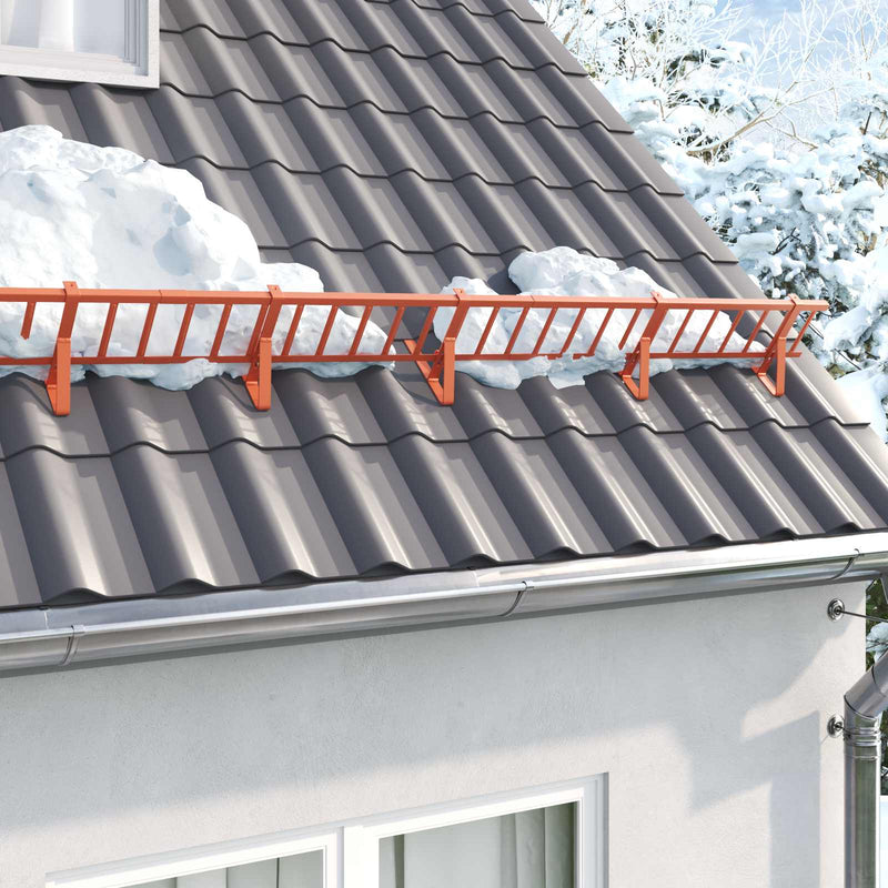 Vidaxl sneeuwbeveiligingsteun rood 29,5 x 3 x 34,5 cm staal
