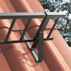 Vidaxl sneeuwbeveiligingsteun zwart 29,5 x 3 x 34,5 cm staal