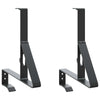 Vidaxl sneeuwbeveiligingsteun 2 pcs zwart 29,5 x 3 x 34,5 cm staal
