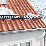 Vidaxl sneeuwbeveiligingsteun 12 pcs zwart 29,5 x 3 x 34,5 cm staal - afbeelding 1