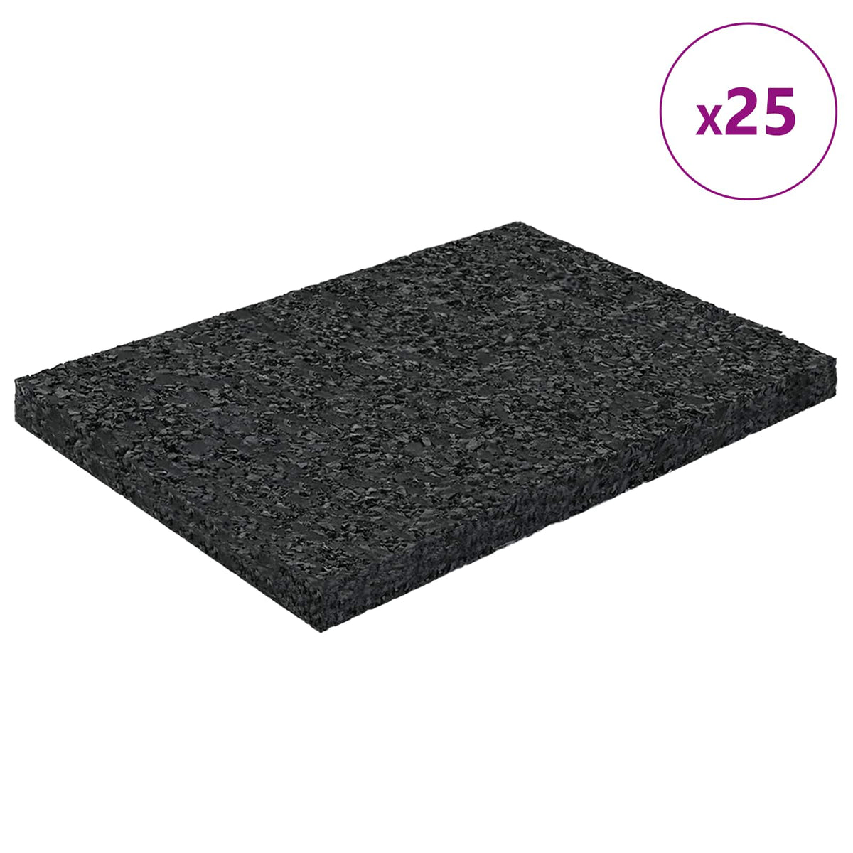Vidaxl rubberen pad zwart rubber