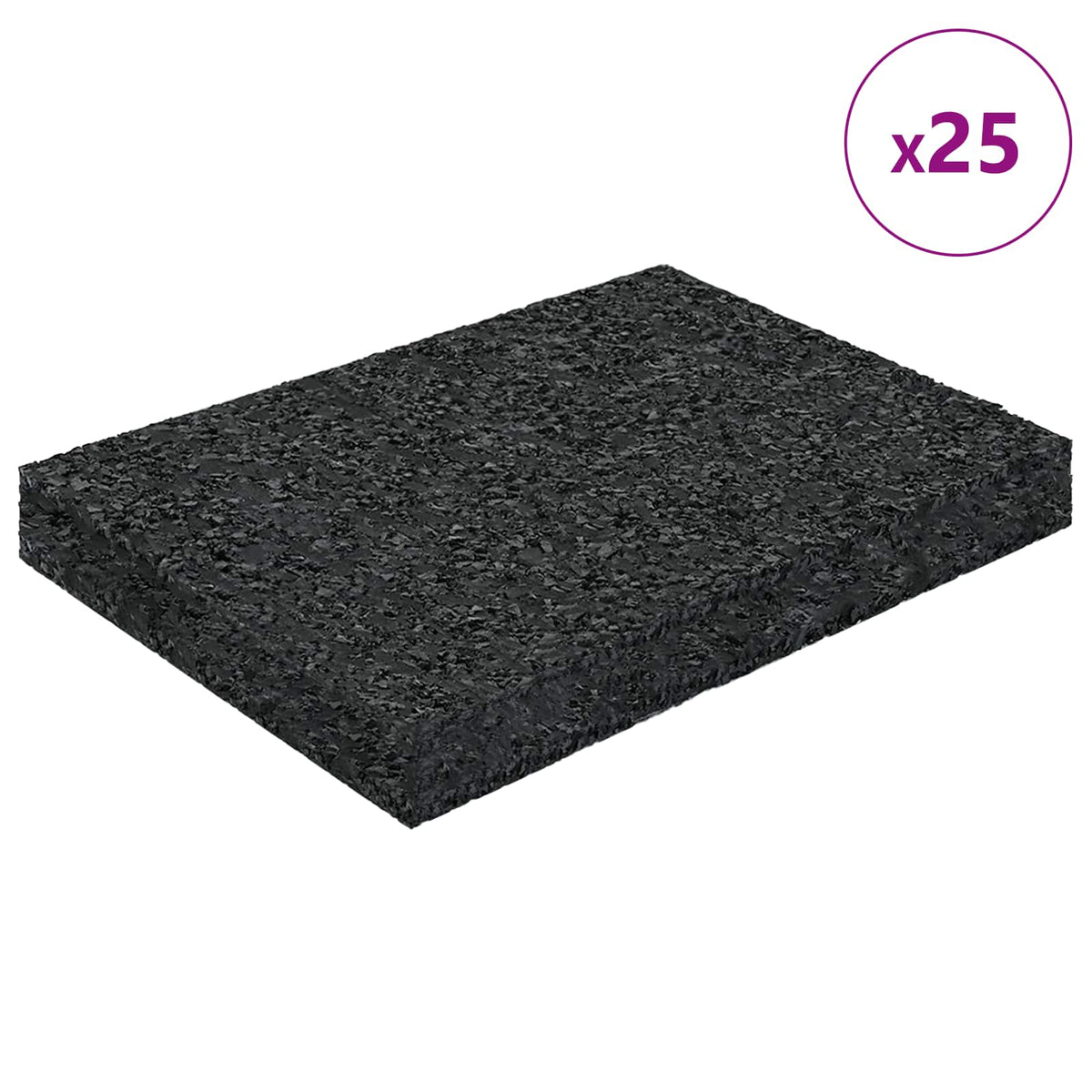 Vidaxl rubberen pad zwart rubber